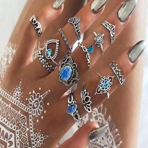 Winter Sale❄️ Silver Fashion Diamond Ring Set